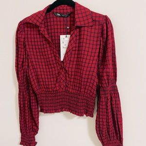 Zara crop shirt